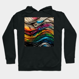 Swirling paint and ink mixed with water Hoodie